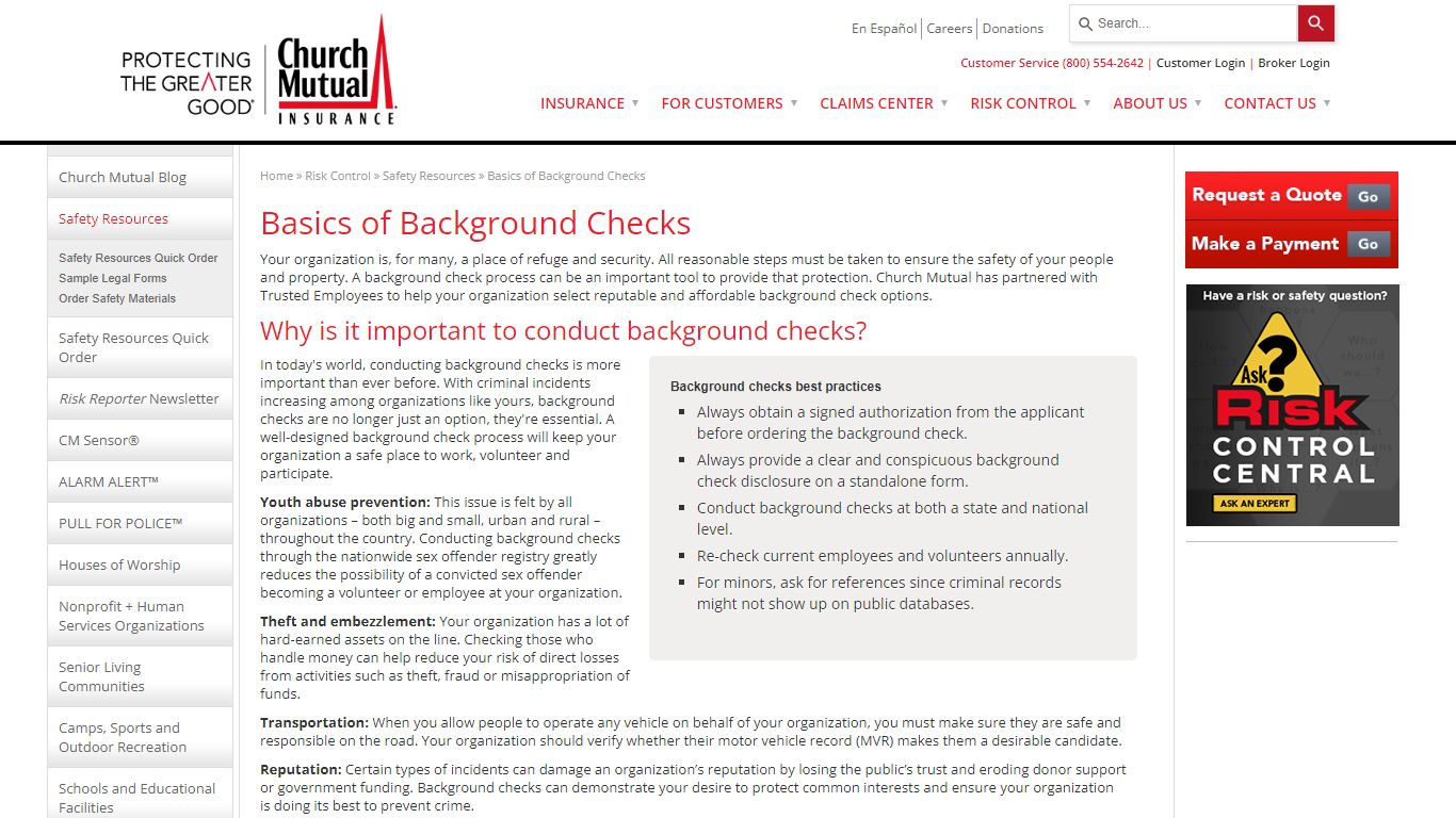 Basics of Background Checks | Safety Resources - Church Mutual